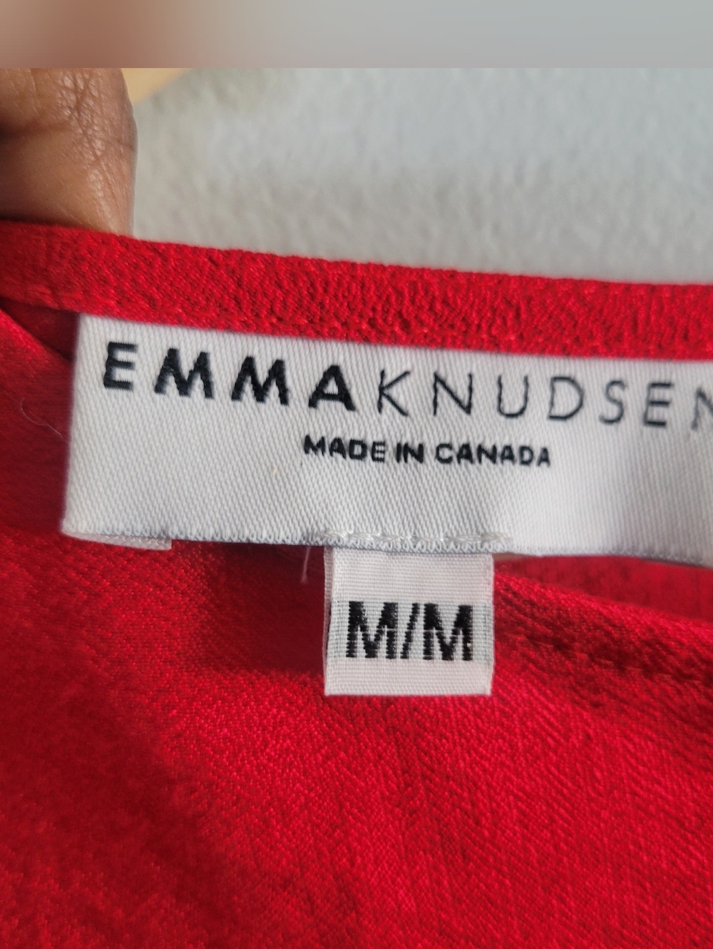 EMMA KNUDSEN Jilly Dress Size M Red Made In Canada Limitied Edition Ruffle Hem - Picture 4 of 10